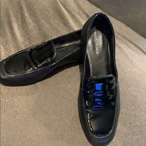 Black Donald Pliner Deedee Patent Leather Loafers